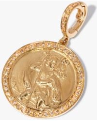 Annoushka - Mythology 18ct Yellow Gold Diamond St Christopher Charm Pendant - Lyst