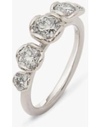 Annoushka - Whoopsie Daisy 18ct White Gold Five Diamond Engagement Ring - Lyst