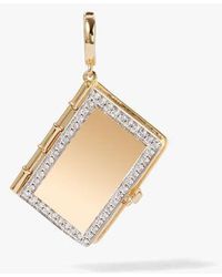Annoushka Mythology 18ct Gold Diamond Book Locket Charm - Metallic