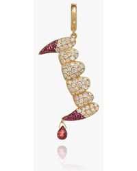 Annoushka X The Vampire's Wife 18ct Gold 'release The Bats' Diamond And Ruby Charm - Metallic