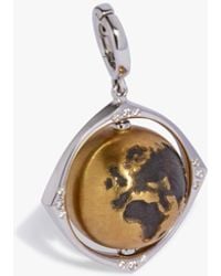 Annoushka - 18ct Yellow Gold Diamond Spinning Globe Charm Pendant - Lyst