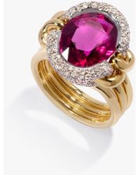Annoushka - Knuckle Dust Rubellite Tourmaline & Diamond Ring - Lyst