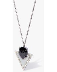 Annoushka - Kite 18ct White Gold Black Diamond & Mother Of Pearl Necklace - Lyst
