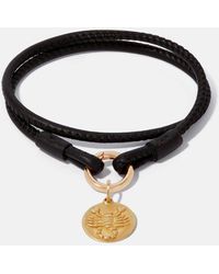 Annoushka - 18ct Gold Lovelink 41cms Leather Scorpio Charm Bracelet - Lyst