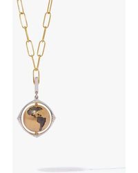 Annoushka Mythology 18ct Gold Spinning Globe Mini Cable Necklace - Metallic