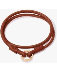 Annoushka - 14ct Yellow Gold 35cms Brown Leather Bracelet - Lyst