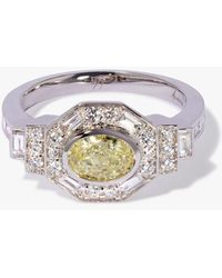Annoushka - 18ct White Gold Yellow Diamond Ring - Lyst