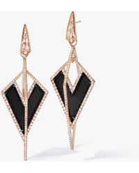 Annoushka - Kite 18ct Yellow Gold Black Onyx & Diamond Earrings - Lyst
