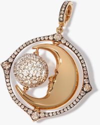 Annoushka - Mythology 18ct Yellow Gold Diamond Spinning Moon Charm Pendant - Lyst