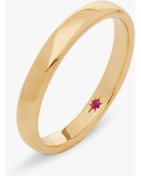 Annoushka - Ruby 18Ct 3Mm Wedding Ring - Lyst