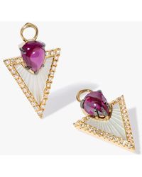 Annoushka - Kite 18ct Yellow Gold Garnet & Mother Of Pearl Earring Drops - Lyst