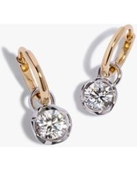 Annoushka - Small Hoop Whoopsie Daisy 1Ct Diamond Earrings - Lyst