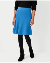 Ann Taylor Flare Jumper Skirt - Blue