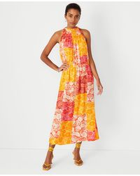 Ann Taylor Petite Shimmer Batik Floral 