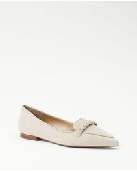 Ann Taylor Braided Suede Pointy Toe Flats - Multicolour