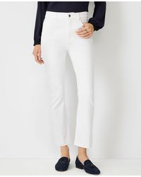 Ann Taylor Sculpting Pocket High Rise Boot Crop Jeans In White