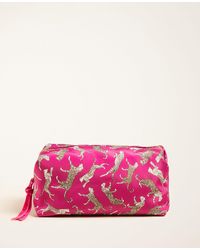 Ann Taylor Leopard Print Makeup Case - Pink