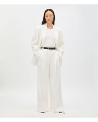 Another Tomorrow - High Waisted Pleated Trouser - Lyst