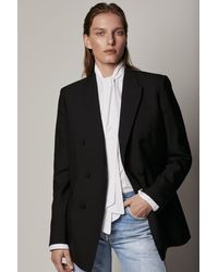 Another Tomorrow Double-breasted Jacket - Black