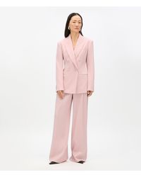 Another Tomorrow - Tailored Double Breasted Jacket - Lyst