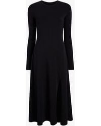 Another Tomorrow - Long Sleeve Crewneck Tee Dress - Lyst
