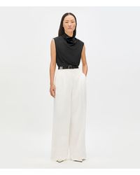 Another Tomorrow - Silk Draped Top - Lyst