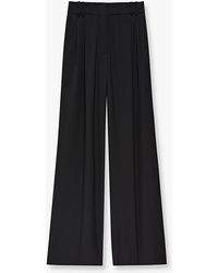 Another Tomorrow - Twill Pleated Trouser - Lyst