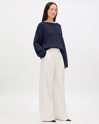 Another Tomorrow - Draped Knit Sweater - Lyst