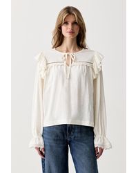 Barbour - Camicetta Con Volant Da Donna - Lyst