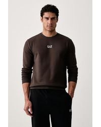EA7 - Felpa Da Uomo Con Cotone - Lyst