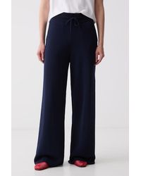KENZO - Pantaloni Straight Da Donna Con Misto Lana - Lyst