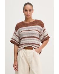 Benetton - Maglione A Maniche Corte Da Donna Con Cotone - Lyst