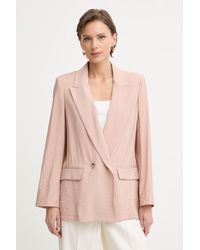 Marella - Giacca Doppiopetto Da Donna Con Viscosa Tattica - Lyst