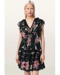 AllSaints - Camicetta Con Volant Da Donna - Lyst