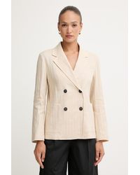 MAX&Co. - Giacca Doppiopetto Da Donna Con Lino Mcogrado - Lyst