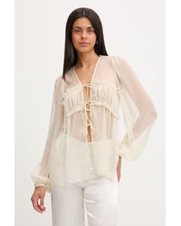 Bardot - Camicetta Con Volant Da Donna - Lyst