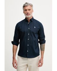 U.S. POLO ASSN. - Camicia Da Uomo Con Cotone Linen Blend Ls - Lyst