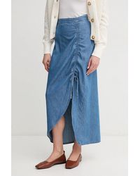 Pepe Jeans - Gonna Di Jeans Maxi Skirt Hw Sunset - Lyst