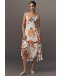 By Anthropologie - Square-Neck Asymmetrical Midi Dress - Lyst