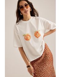 Never Fully Dressed - Peach Boob T-Shirt - Lyst