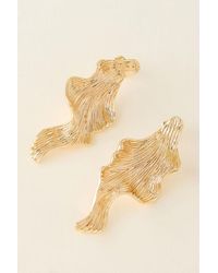 By Anthropologie - Sculptured Ribbed Stud Earrings - Lyst