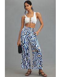 Maeve - Printed Wide Leg Trousers - Lyst