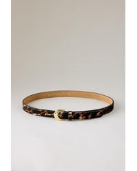 By Anthropologie - Leopard Leather Belt - Lyst