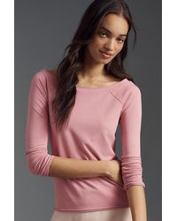 Pilcro - Off-The-Shoulder Long-Sleeve T-Shirt - Lyst