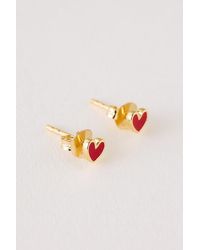 Enamel Copenhagen - Amore Heart Stud Earrings - Lyst
