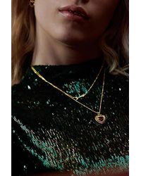 Rachel Jackson - Mini Garnet Heart Necklace - Lyst