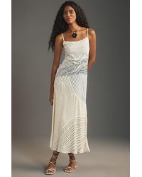 Conditions Apply - Square-neck Ruched Slip Dress - Lyst