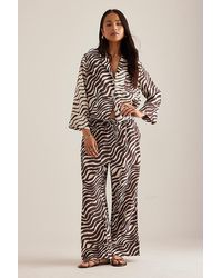 Desmond & Dempsey - Boxy Shirt & Wide-Leg Trousers Pyjama Set - Lyst