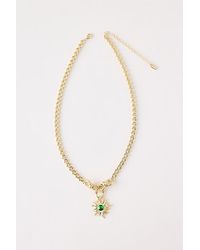 By Anthropologie - Sunflower Stone Pendant Necklace - Lyst