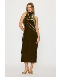 By Anthropologie - Tallulah Velvet Halter Midi Dress - Lyst